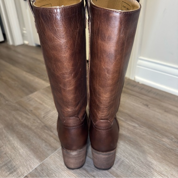 Cleo + Wolf Scout Round Toe Heeled Brown Leather Fashion Boots - Picture 8 of 13